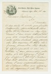 1861-11-07  Colonel Staples writes Governor Washburn regarding requirements for promotion of soldiers