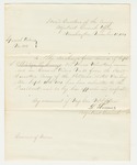 1861-11-18 Special Order 308 giving Presidential approval to the discharge of Elbridge B. Savage by War Department