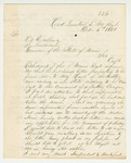1861-12-05  Major Burt writes Governor Washburn regarding a forged letter saying he wanted to transfer to an artillery company