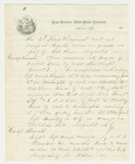 1861-12-13 Lieutenant McIntyre encloses his report of the regiment at different camps