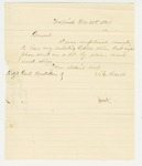 1861-12-31 F.E. Heath reports his enlisting rolls were stolen by F. E. Heath