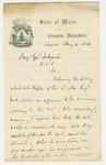 1862-01-09  Letter from Governor Washburn to Brigadier General Sedgwick regarding Colonel Staples' disagreement about vacancies