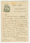 1862-01-21  Governor Washburn recommends the discharge of John Livermore of Company H for ill health