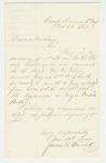 1862-02-06  James H. Plaisted returns his commission as Adjutant