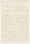1862-04-02  Moses Wadsworth requests promotion to Captain of Company C