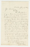 1862-07-19  Phineas Ayer requests information about bounty for the widow of George L. Blaisdell