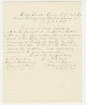 1862-07-30  Lieutenant John Wiggin of Company A requests a promotion to Captain