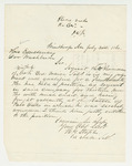 1862-07-30  Colonel Staples recommends Sergeant Henry Penneman for promotion