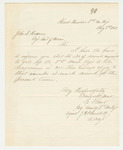 1862-08-03  Major Burt requests 350 recruits to fill the 3rd Regiment