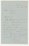 1862-08-04  R.B. Strout reports on deserters Cyrus Peacock and Asa Carleton