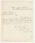 1862-10-25  Dr. Pooley notifies General Hodsdon that Silas Leighton of Company E is not a patient in his hospital