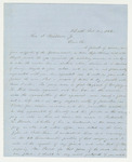 1862-10-31  James M. Lincoln recommends Sergeant F.H. Strout for promotion