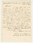 1862-11-15  Charles Robinson of Company H requests his descriptive list for discharge