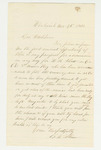 1862-11-26  G.W. Shaw inquires about a commission for H.H. Shaw in Company D