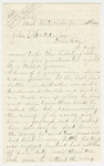 1863-06-20  John F. Libbey requests a furlough for a paroled prisoner