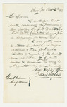 1863-10-05  Albert Watson writes Governor Coburn regarding a promotion for his brother Dr. James Watson