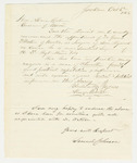 1863-10-06 Alonzo Morton and Samuel Johnson recommend Dr. James Watson for surgeon by Samuel Johnson and Alonzo Morton