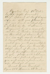 1863-10-15 Bridget Lyons writes Adjutant General Hodsdon about her husband Patrick by Bridget Lyons