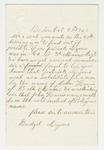 1863-10-28 Bridget Lyons writes requesting information on her husband Patrick by Bridget Lyons