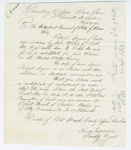 1864-02-20 Benjamin Fessenden requests certificate of enlistment for Patrick Lyons by Benjamin Fessenden