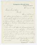 1864-02-23 Brigadier General Oliver O. Howard recommends Colonel James Fessenden by Oliver Otis Howard