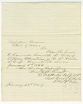 1864-02-28  Adjutant E. Mattocks send the rolls of the veteran volunteers