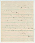 1864-09-17 Lieutenant C.W. Low recommends Sergeant William Copp for promotion by C. W. Low