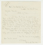 1864-10-25 A.F. Murch of Company E requests discharge due to wounds received at Gettysburg by A. F. Murch