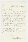1864-11-26 Lewis Barker requests proof of death for Frank Heald by Lewis Barker