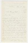 1864-12-06 Mrs. John Conrey requests help from Henry Scott in obtaining state aid