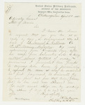 1865-04-30 Chief Surgeon J.H. Van Dernan requests the address of Samuel L. Gillman by J. H. Van Dernan