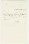1866-08-10 Baker & Weeks inquire about enlistment date of Ebenezer Ballard, Jr. by Baker & Weeks