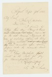 1861-09-17 A.D. Chase sends new recruit Henry A. Davis to the regiment by A. D. Chase