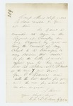 1861-09-21  L.D. Carver requests a commission as Major