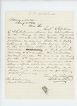 1862-01-01  Edwin Flye recommends Captain Whitehouse for commission