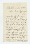 1862-12-19 Joseph Burnheimer, postmaster, requests the body of Private Silas H. Vose of Company C by Joseph Burnheimer