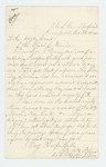 1864-02-19  B.H. Blinn requests permission to return to Maine to re-enlist