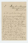 1864-03-30  George Smith of Company K requests to be mustered out