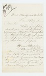 1866-02-10  Horace B. Washburn requests his enlistment certificate