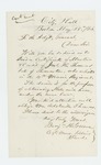 1866-05-28  Benjamin H. Green requests aid on behalf of Mrs. Adelaide Thomas