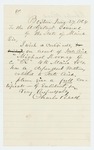 1864-06-27  Charles Reed requests state aid for the mother of Michael Rooney of Company K