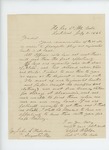 1864-07-02  Colonel Elijah Walker acknowledges requests for regimental flags and papers