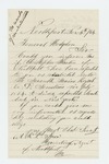 1864-11-04  A.K.P. Snow requests information about Christopher Martin, who has been reported dead