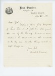 1861-06-20  Colonel Dunnell announces resignation of Lieutenant Fale, Company D