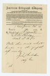 1861-06-24 Telegraph from Adjutant General to Colonel Harding regarding books by John L. Hodsdon