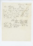 1861-08-01 Captain Henry G. Thomas requests copy of payroll by Henry G. Thomas