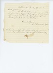 1861-08-19 Bill for supper and breakfast for Company I by Clark S. Edwards