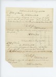 1861-08-19 Bill for supper and breakfast for Company A by H. R. Millett