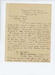1861-08-29 Captain Henry Millett and Lieutenant Speed request copies of their commissions lost at Manassas by Henry R. Millett and Frederic Speed