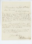 1861-09-13 S.H. Manning writes regarding a horse taken by Adjutant Whitman by S. H. Manning